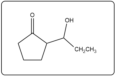 Major product of enolate alkylation showing an alcohol and an alkyl group.