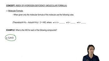 How to use IHD with molecular formula.