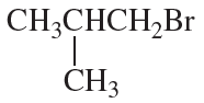 Structural formula of an alkyl halide with a bromine atom attached to a carbon chain, used in organic synthesis.