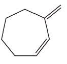 Chemical structure of a cyclic compound illustrating ozonolysis products and subsequent treatment with dimethyl sulfide.