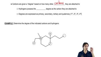 How to assign degrees to carbons and hydrogens.