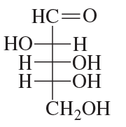 Structural representation of a compound with asymmetric centers, showing hydroxyl and hydrogen groups.