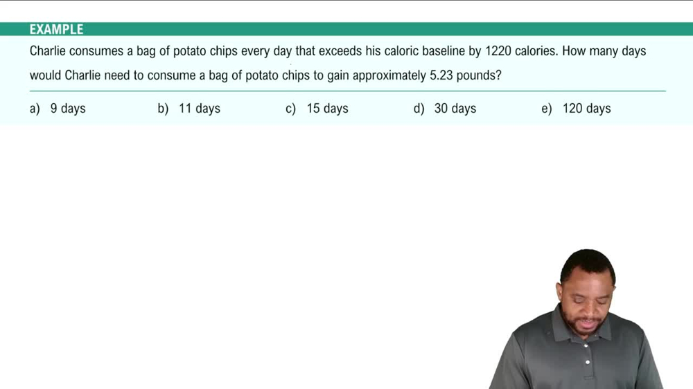 Managing Weight Example 1