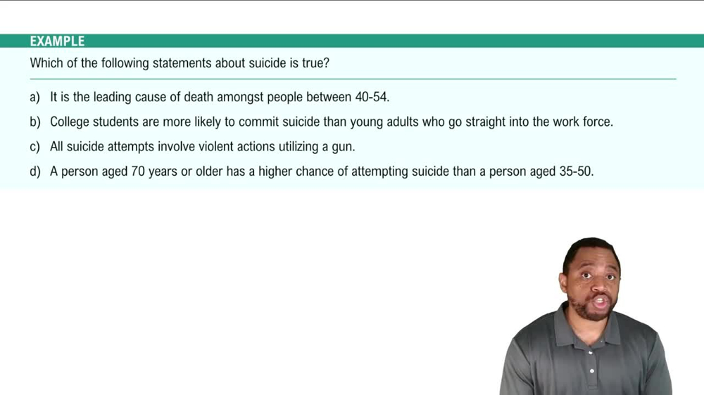 Suicide by the Numbers Example 1