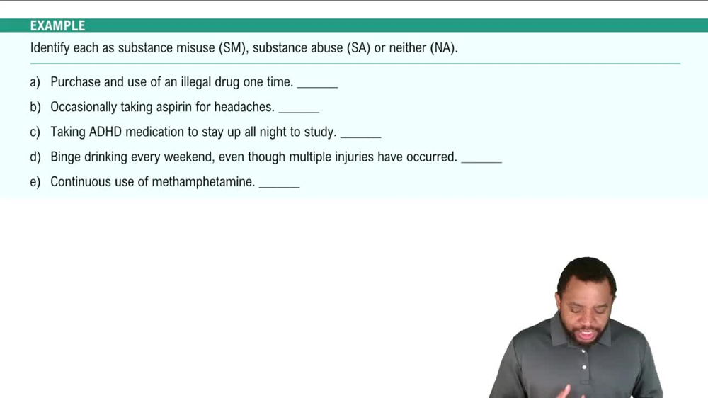 Substance Misuse and Abuse Example 3