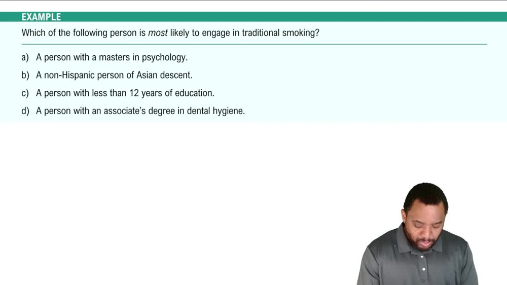 Trends in Smoking Example 3