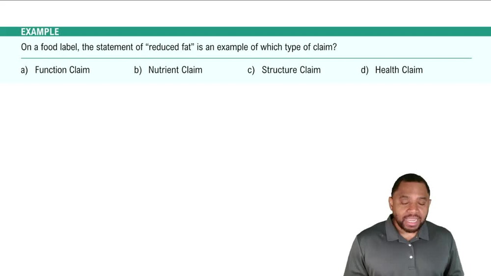 Food Label Claims Example 2