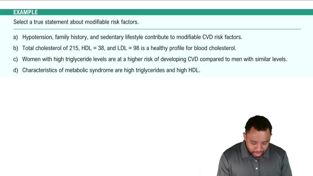 Modifiable Risk Factors Example 1