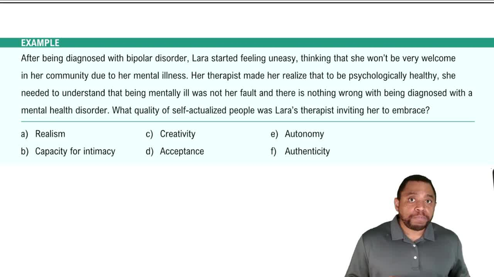 Self-Actualized People Example 3