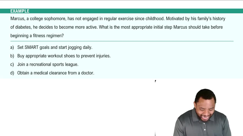 Exercise Program: Contemplation & Preparation Stage Example 1