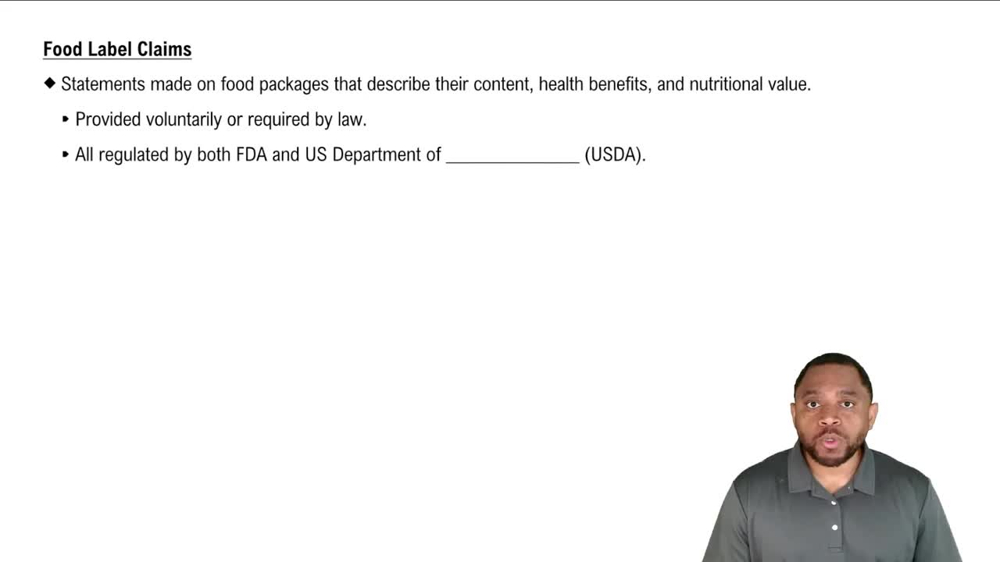 Food Label Claims Concept 2