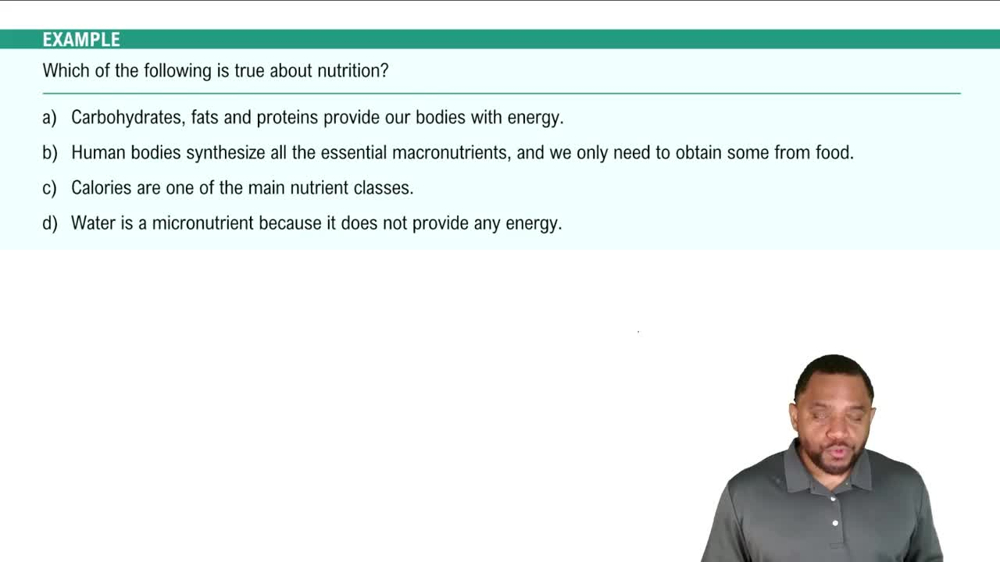 Introduction to Nutrition Example 1