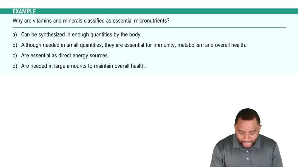 Essential Micronutrients Example 1