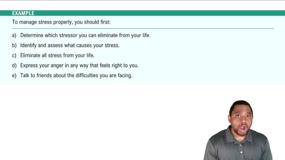 Managing Stress Example 1
