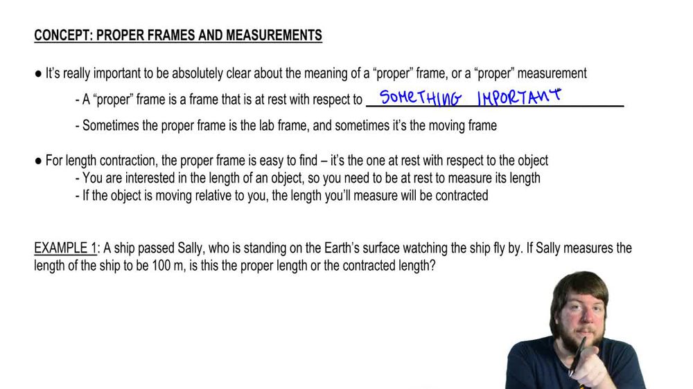 Proper Frames and Measurements
