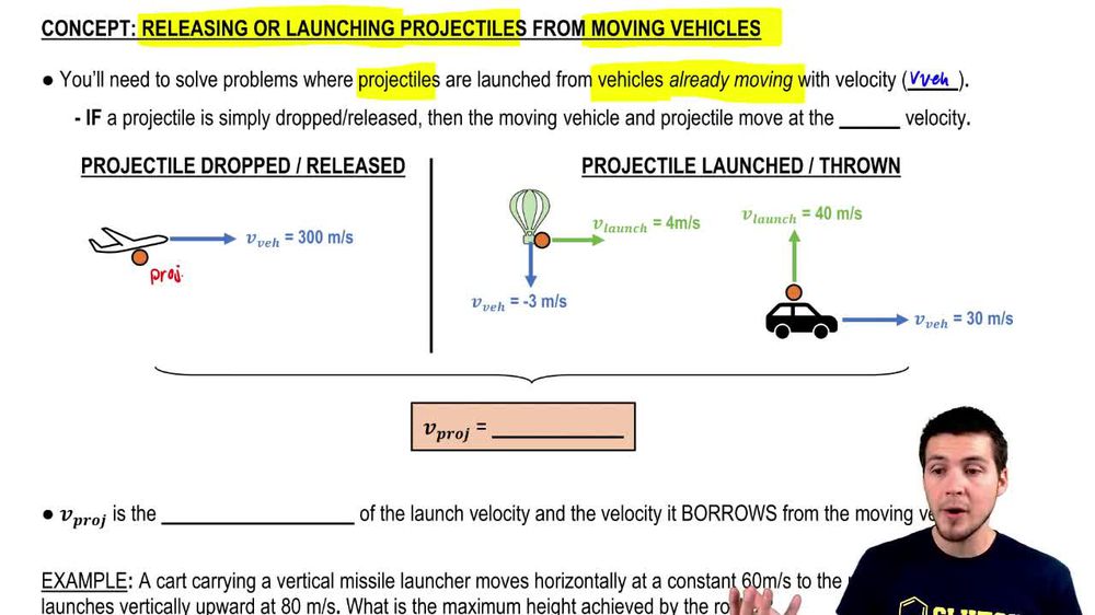 Releasing or Launching Projectiles From Moving Vehicles