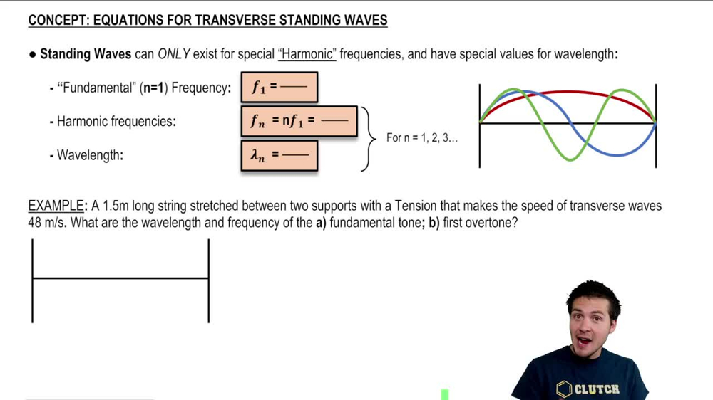 Equations for Transverse Standing Waves
