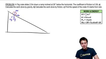Finding Speed of a Crate Using Work-Energy Theorem
