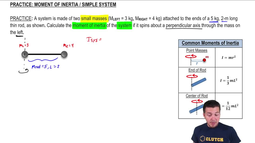 Intro to Moment of Inertia Practice 1