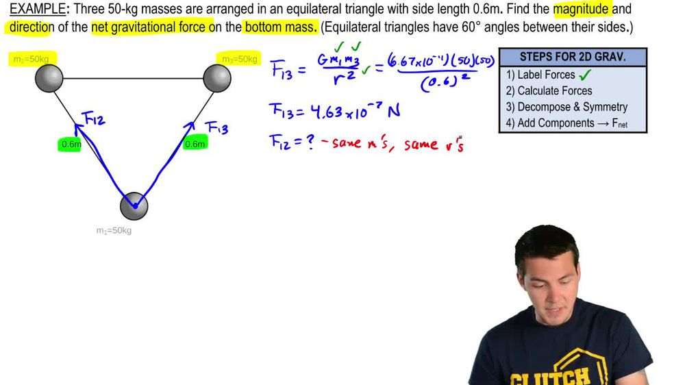 Finding Net Forces in 2D Gravitation