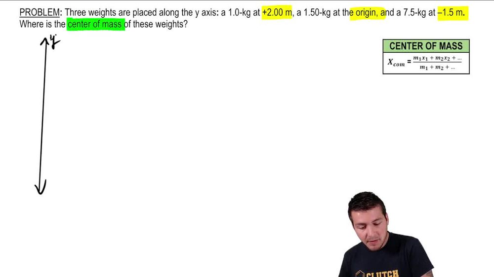 Center of Mass on Y Axis