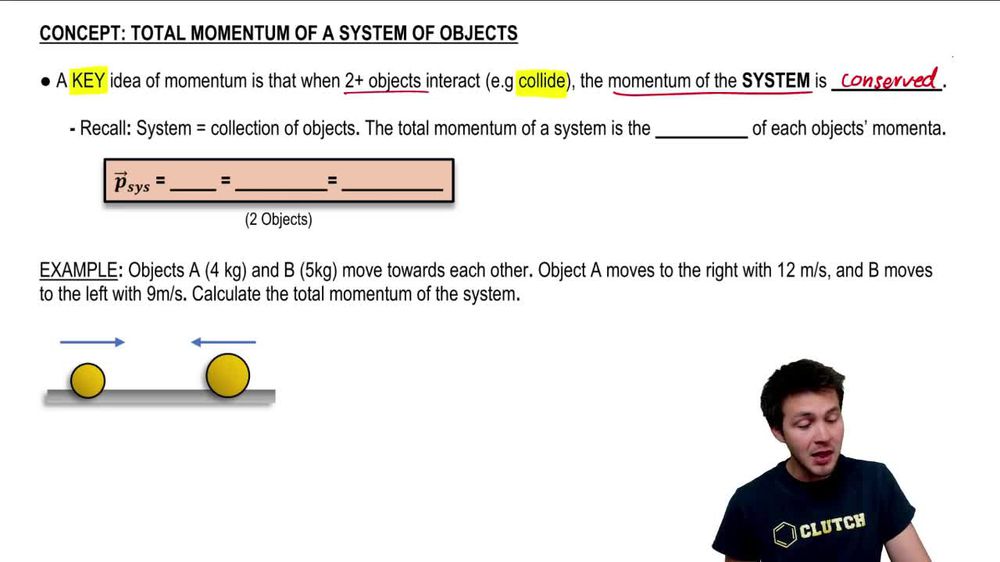 Total Momentum of a System of Objects