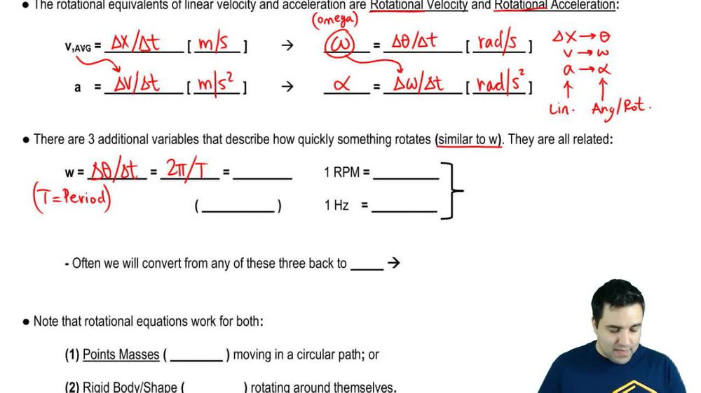 Rotational Velocity & Acceleration