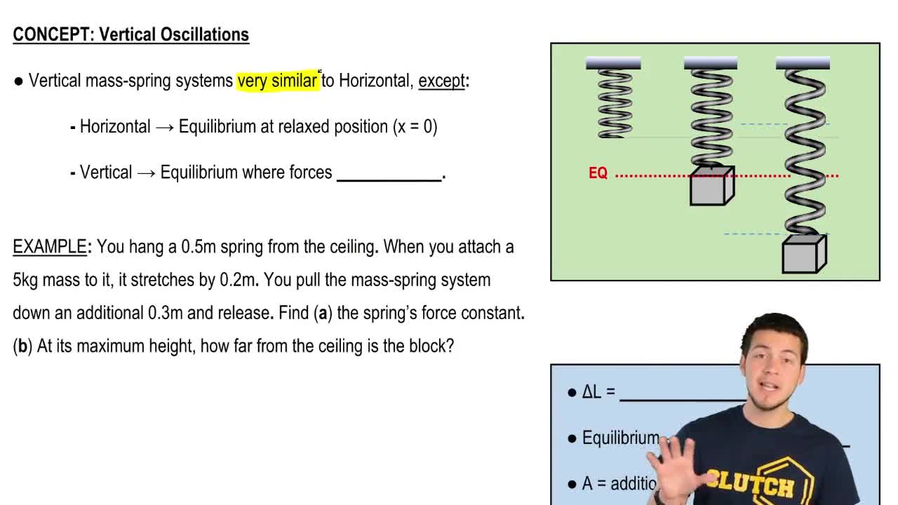 Simple Harmonic Motion of Vertical Springs