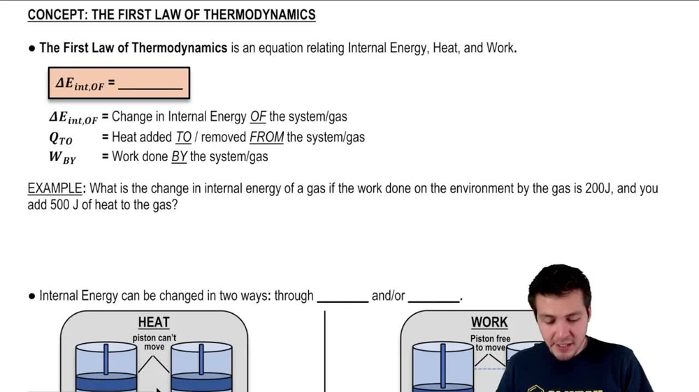 The First Law of Thermodynamics