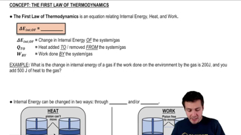 The First Law of Thermodynamics