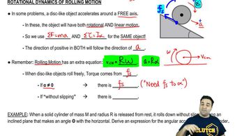 Rotational Dynamics of Rolling Motion