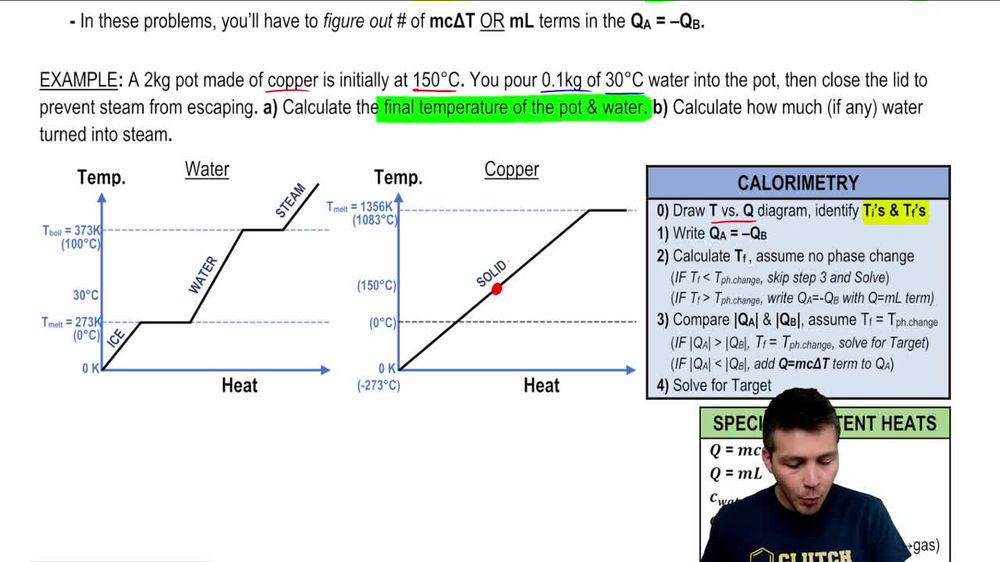 Calculating Equilibrium Temperature in Calorimetry Problems with Phase Changes