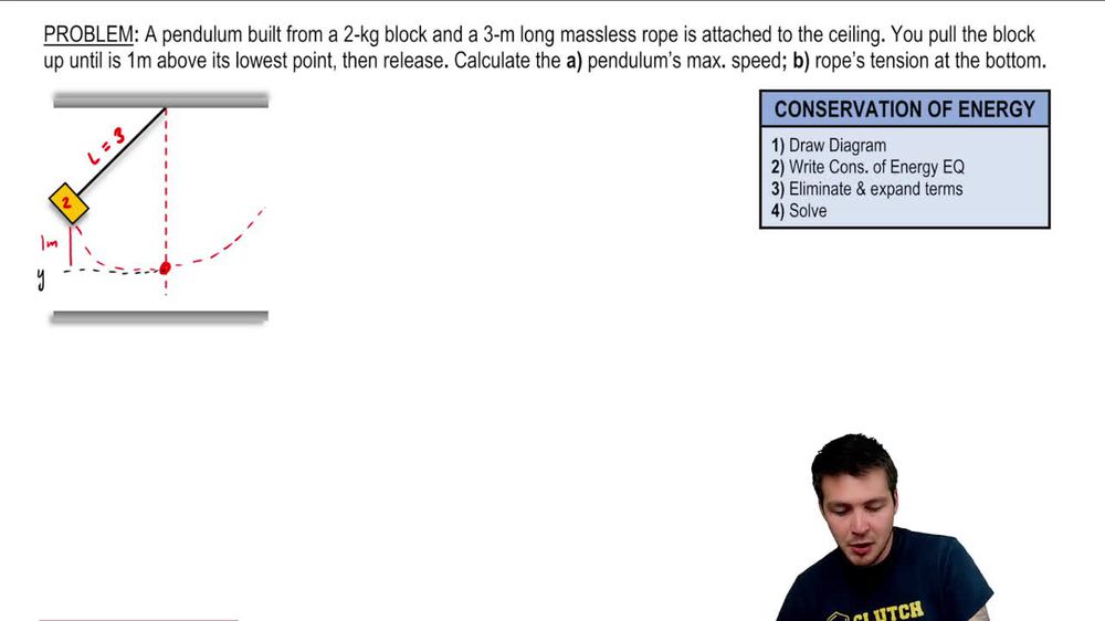 Calculating Tension in a Pendulum with Energy Conservation