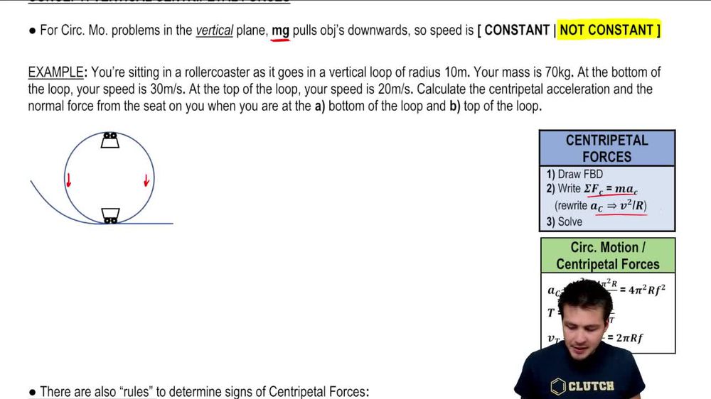 Vertical Centripetal Forces