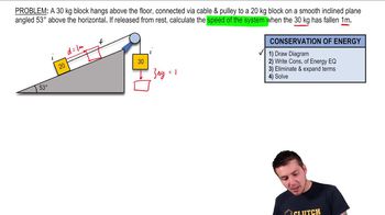 Solving System of Blocks on Incline Plane with Energy