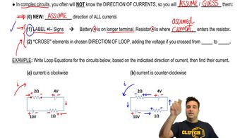 Direction of Current in Loop Equations