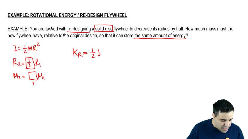 Mass of re-designed flywheel
