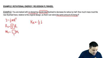 Mass of re-designed flywheel