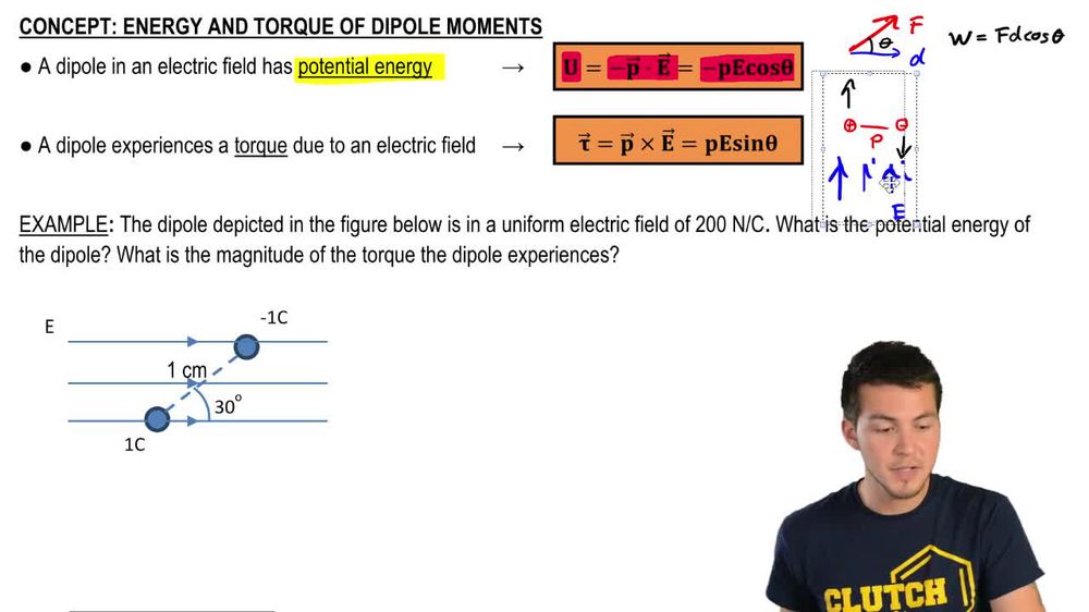 Energy & Torque of Dipole Moments