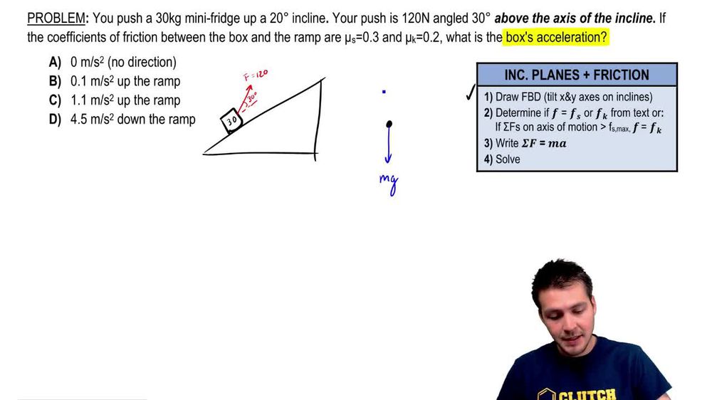 Force Not Parallel To Ramp