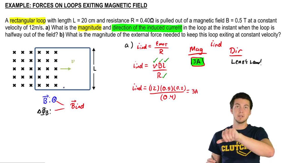 Forces on Loops Exiting Magnetic Fields