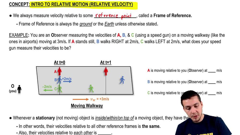 Intro to Relative Motion (Relative Velocity)