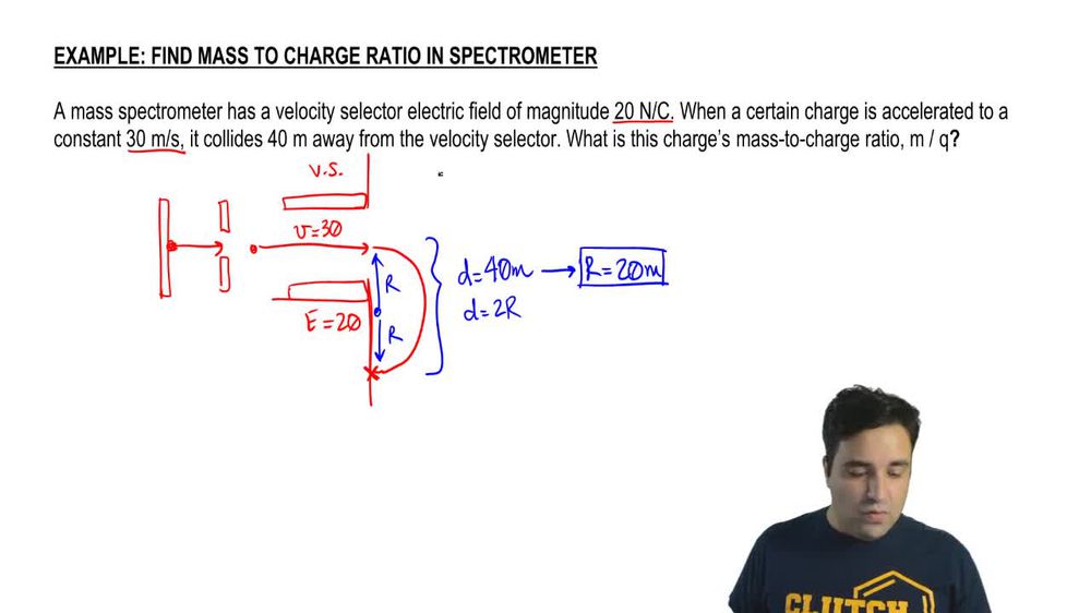 Find Mass-to-Charge Ratio in Spectrometer
