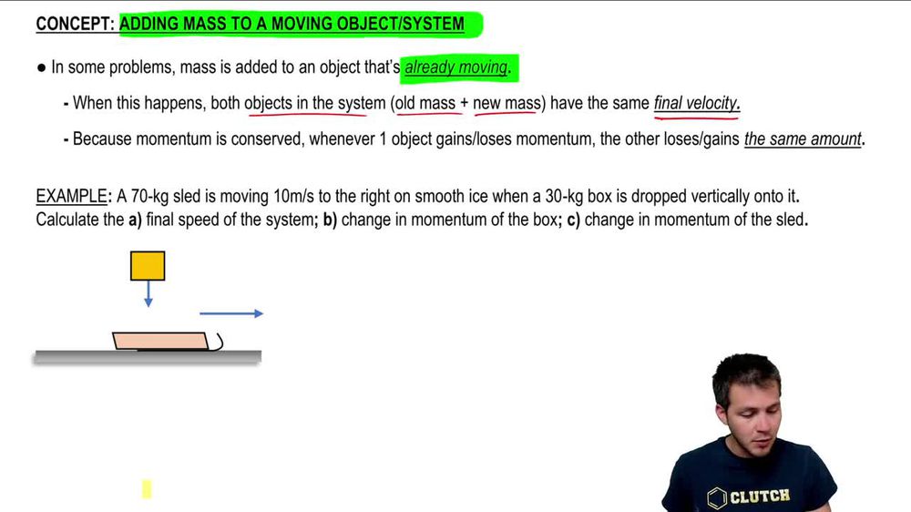 Adding Mass to a Moving System