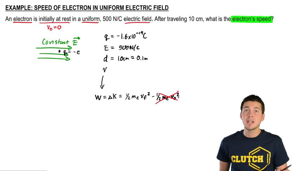 Speed of Electron in Electric Field