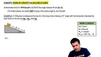 Work By Gravity On Inclined Planes