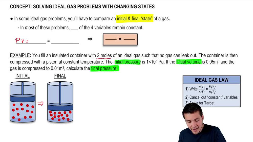 Solving Ideal Gas Problems With Changing States