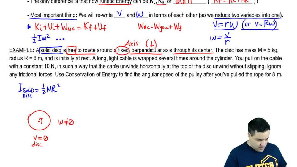 Conservation of Energy with Rotation