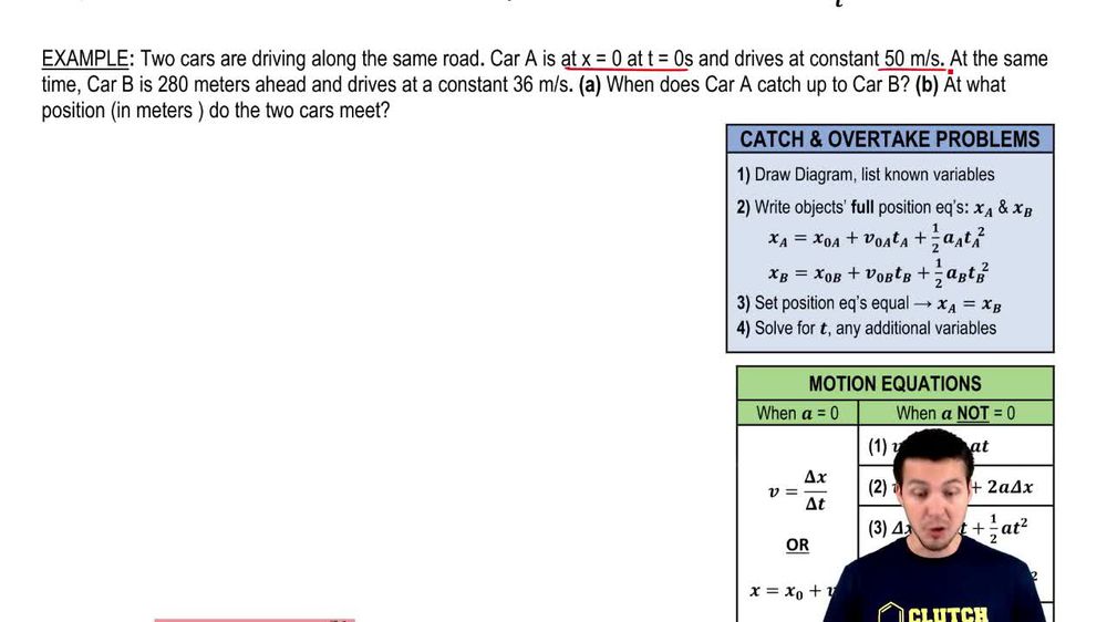 Solving "Catch Up"or "Overtake"Problems