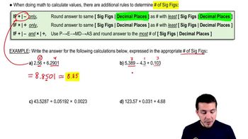 Operations with Significant Figures